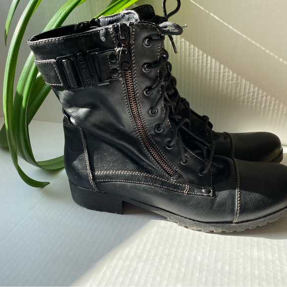 G By Guess Black Combat Boots - Picture 4 of 12